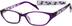 Rectangle Glasses 250417 in Purple
