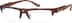 Rectangle Glasses 250715 in Brown
