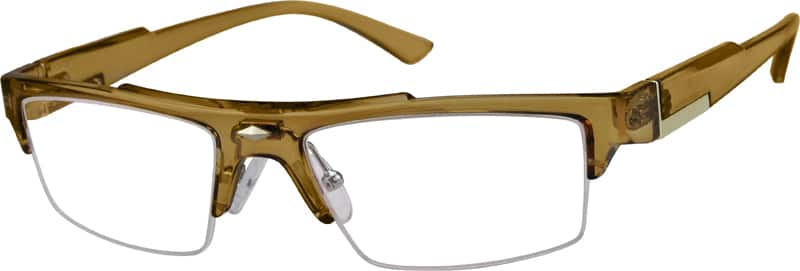 Angle view of Rectangle Glasses 250722 in Cream