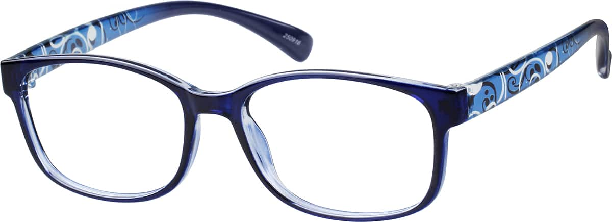 Blue Rectangle Glasses #250916 | Zenni Optical