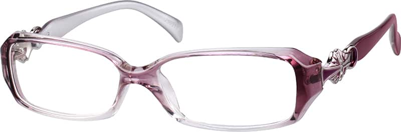 Angle view of Rectangle Glasses 256917 in Purple