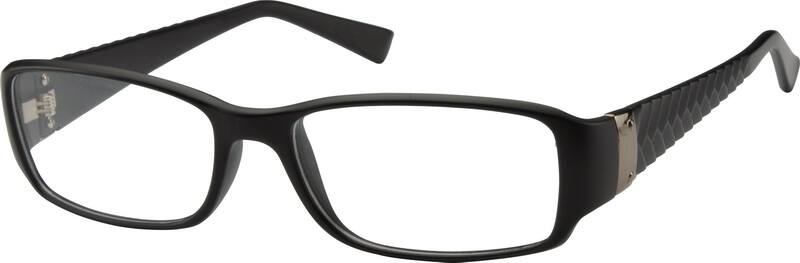 Angle view of Rectangle Glasses 257621 in Black