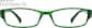 Front view of Rectangle Glasses 257724 in Green thumbnail