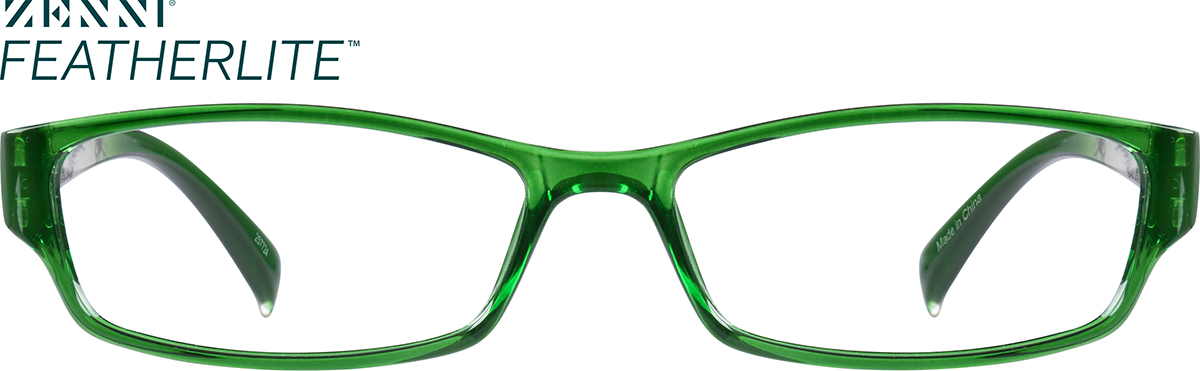 Green Rectangle Glasses