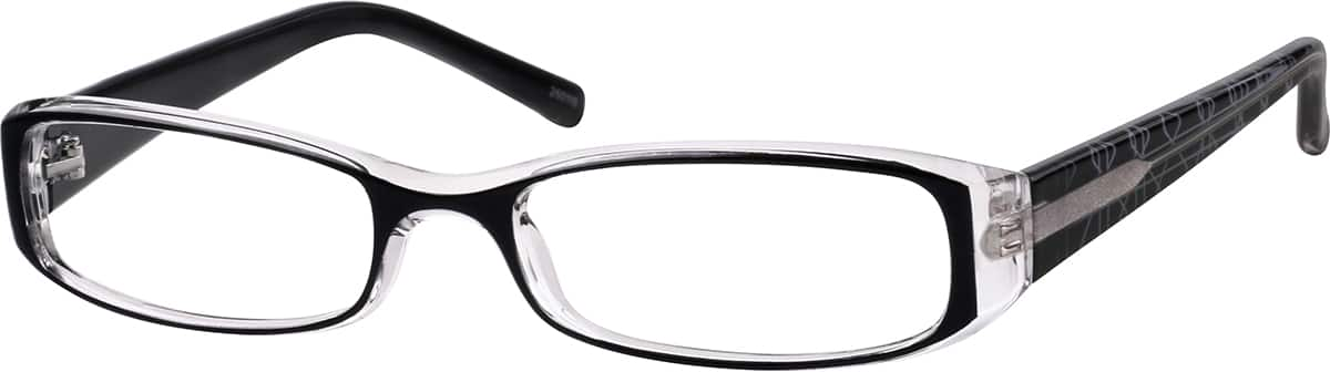 Black Rectangle Glasses 260116 Zenni Optical