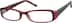 Rectangle Glasses 260118 in Red