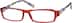 Rectangle Glasses 260918 in Red
