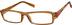Rectangle Glasses 260922 in Orange