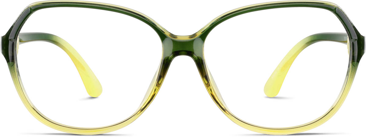 Green Geometric Glasses
