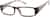 Angle view of Rectangle Glasses 263015 in Brown thumbnail