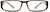 Front view of Rectangle Glasses 263015 in Brown thumbnail