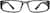 Front view of Rectangle Glasses 263031 in Black thumbnail