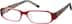 Rectangle Glasses 263318 in Red