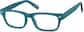 Angle view of Kids' Rectangle Glasses 263416 in Blue thumbnail