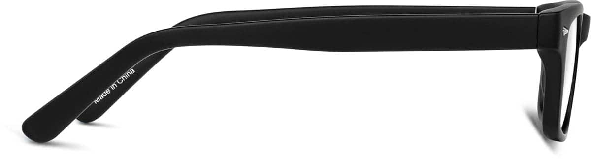 Side view of Kids' Rectangle Glasses 263421 in Black