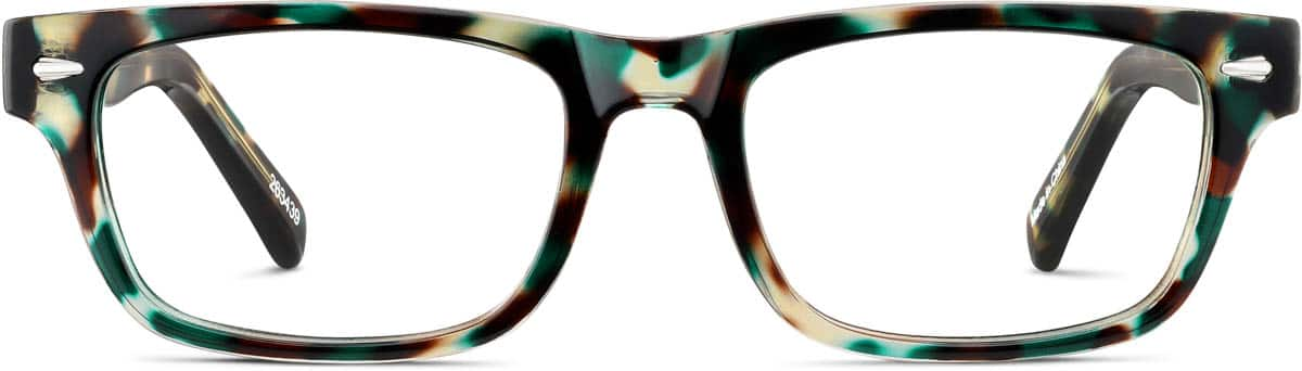 Front view of Kids' Rectangle Glasses 263439 in Multi