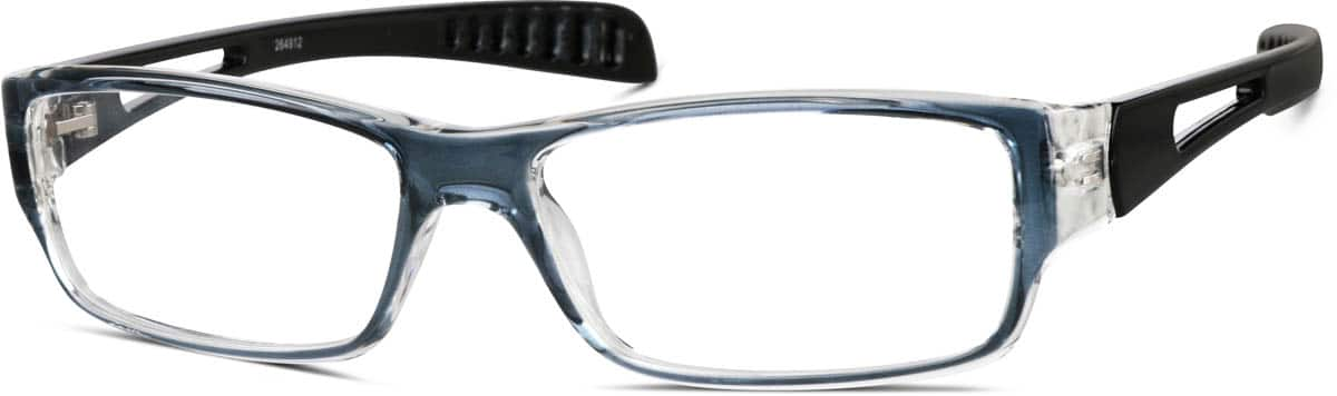 Angle view of Rectangle Glasses 264912 in Gray