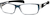 Angle view of Rectangle Glasses 264912 in Gray thumbnail