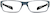 Front view of Rectangle Glasses 264912 in Gray thumbnail