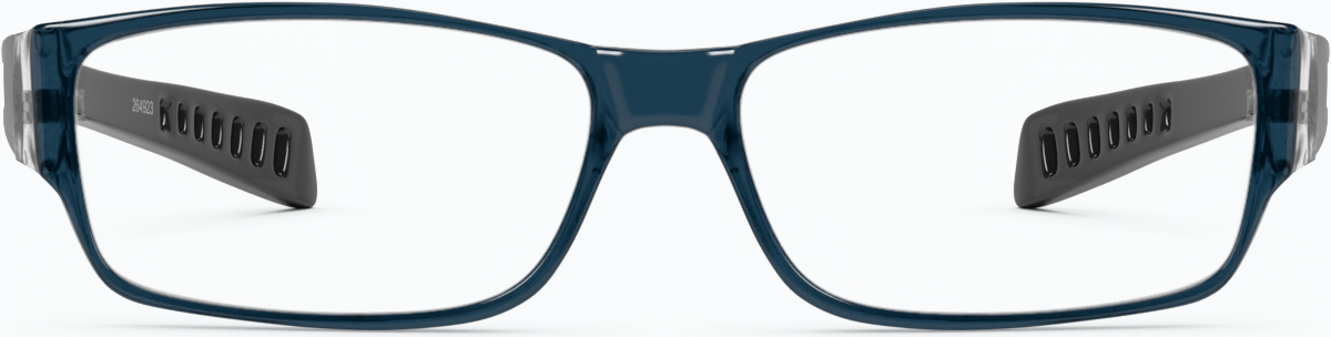 Front view of Rectangle Glasses 264912 in Gray thumbnail