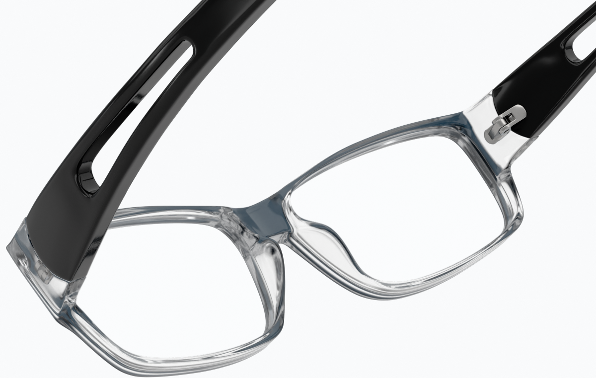 See-through view of Rectangle Glasses 264912 in Gray thumbnail