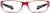 Front view of Rectangle Glasses 264918 in Red thumbnail