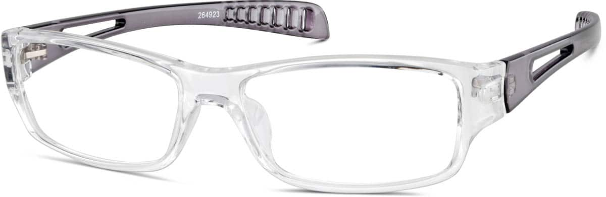 Angle view of Rectangle Glasses 264923 in Clear