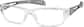 Angle view of Rectangle Glasses 264923 in Clear thumbnail