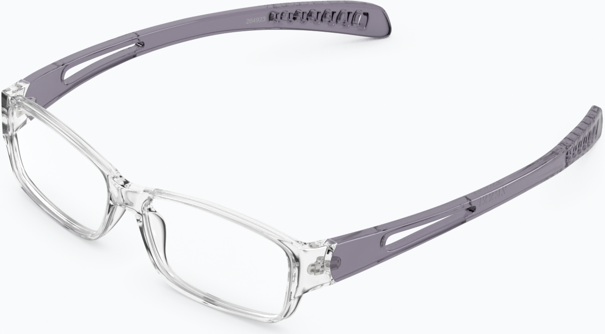 Angle view of Rectangle Glasses 264923 in Clear thumbnail
