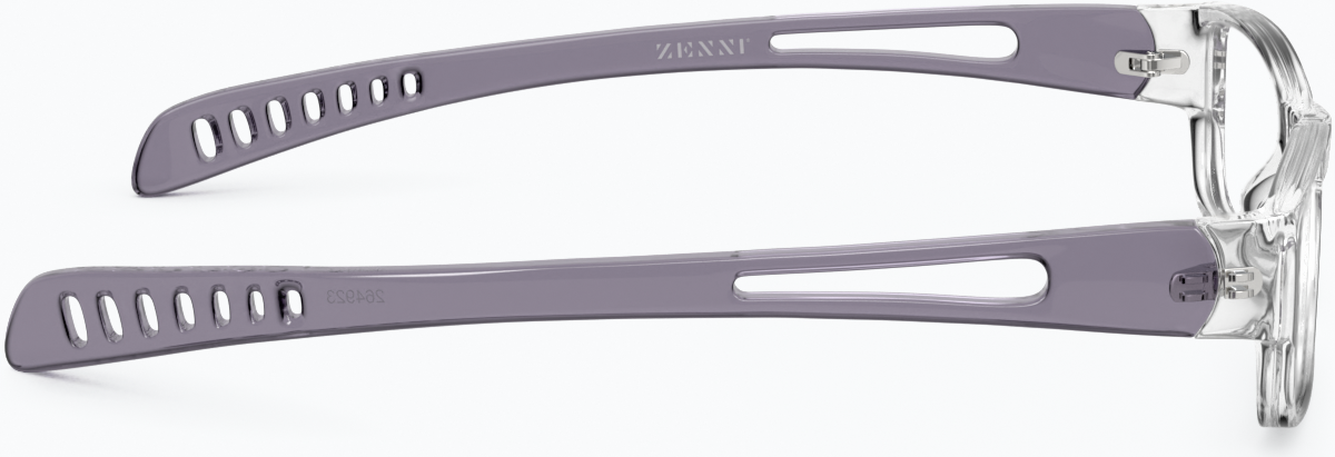 Side view of Rectangle Glasses 264923 in Clear thumbnail
