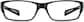 Front view of Rectangle Glasses 264936 in Black thumbnail