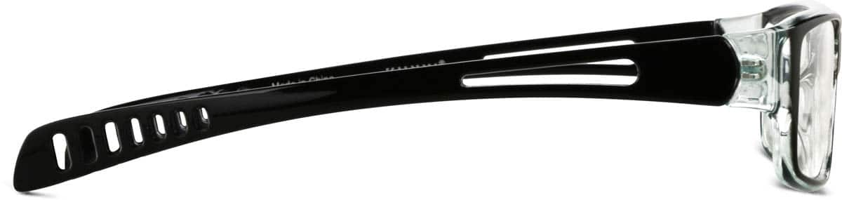 Side view of Rectangle Glasses 264936 in Black