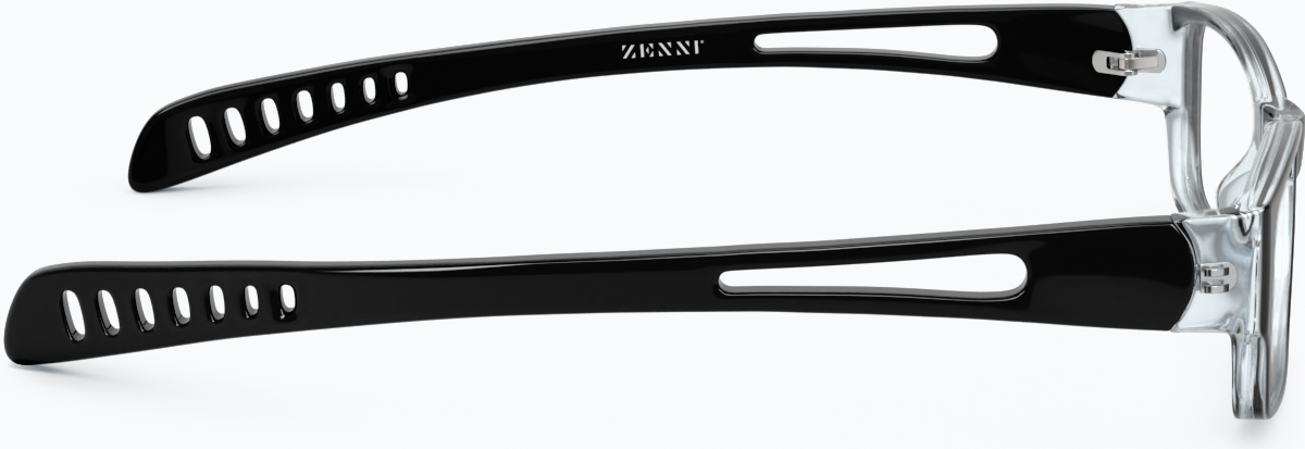 Side view of Rectangle Glasses 264936 in Black thumbnail