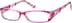 Rectangle Glasses 265617 in Raspberry Pink