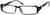 Angle view of Rectangle Glasses 266216 in Blue thumbnail