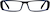 Front view of Rectangle Glasses 266216 in Blue thumbnail