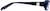 Side view of Rectangle Glasses 266216 in Blue thumbnail