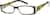 Angle view of Rectangle Glasses 268115 in Brown thumbnail