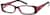 Angle view of Rectangle Glasses 268118 in Red thumbnail