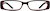 Front view of Rectangle Glasses 268118 in Red thumbnail