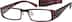Rectangle Glasses 268218 in Red