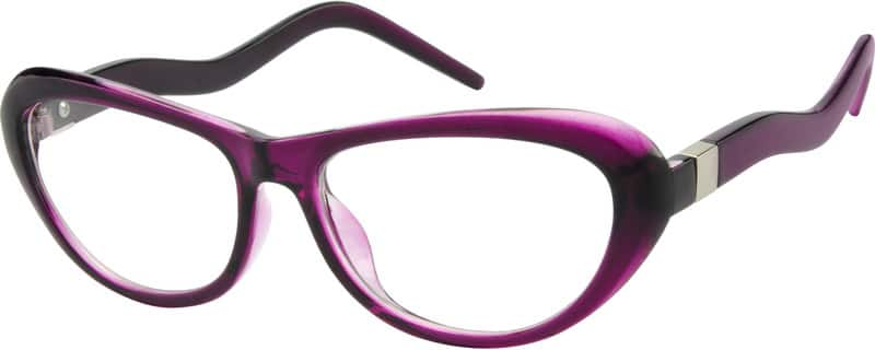 Angle view of Cat-Eye Glasses 269617 in Purple