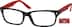 Rectangle Glasses 269818 in Red