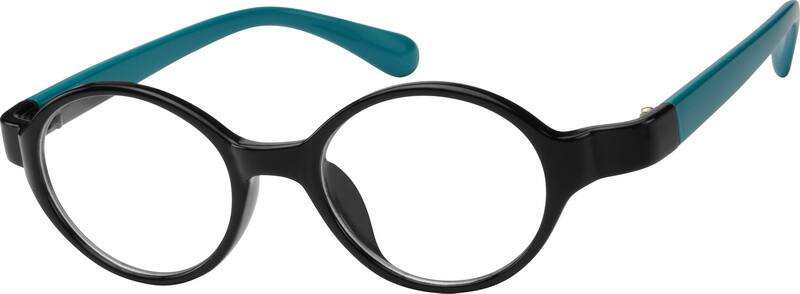 Angle view of Round Glasses 269921 in Black