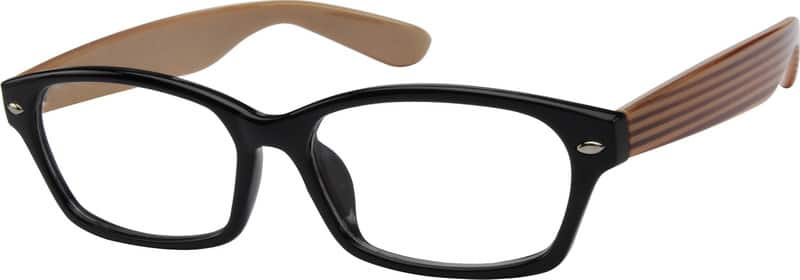 Angle view of Square Glasses 270115 in Brown