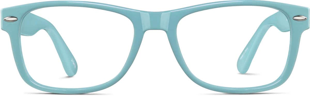 Front view of Square Glasses 270416 in Blue