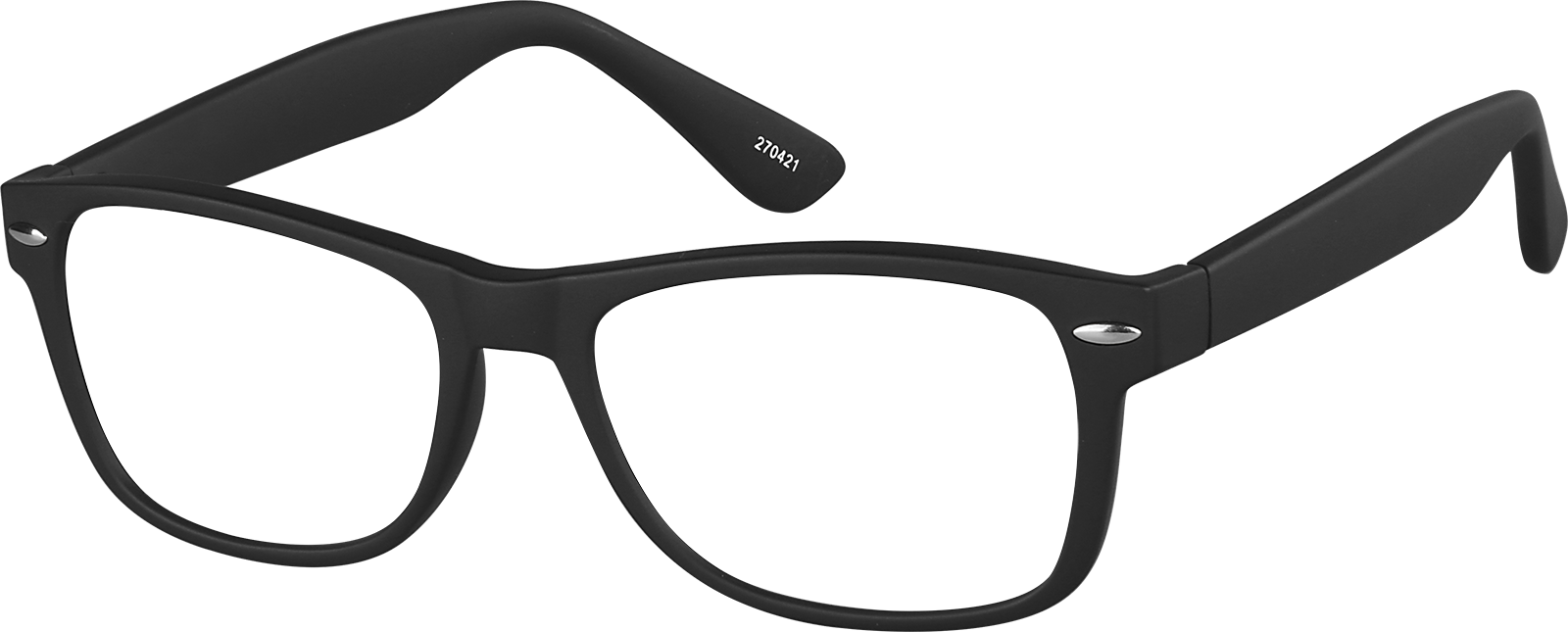 Angle view of Square Glasses 270421 in Black