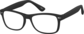 Angle view of Square Glasses 270421 in Black thumbnail
