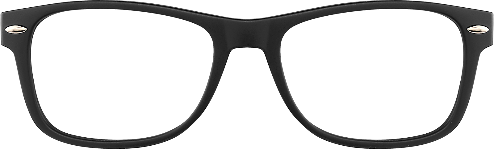 Front view of Square Glasses 270421 in Black