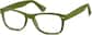 Angle view of Square Glasses 270424 in Green thumbnail